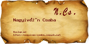 Nagyiván Csaba névjegykártya