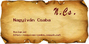 Nagyiván Csaba névjegykártya