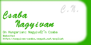 csaba nagyivan business card